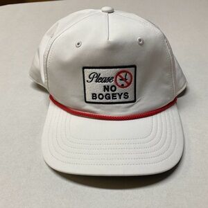 Adidas Please No Bogeys White Snapback Rope Golf Hat
